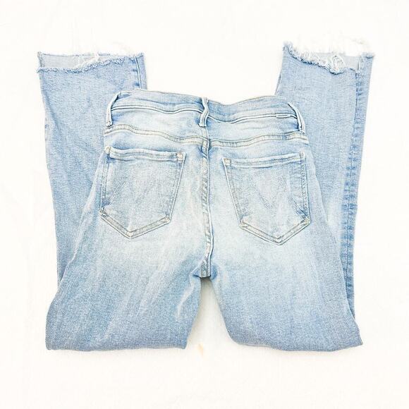 Mother The Insider Crop Step Fray Limited Edition Light Wash Denim Jeans Size 25 - Picture 5 of 11